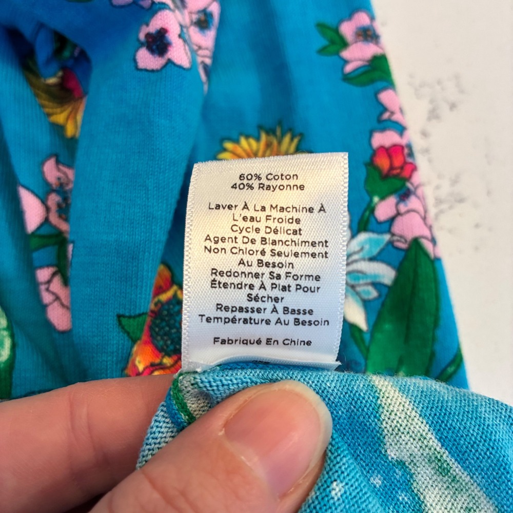 Talbots Cardigan L Floral Cotton Knit Sweater Garden Preppy Classic Cottage - Picture 5 of 9